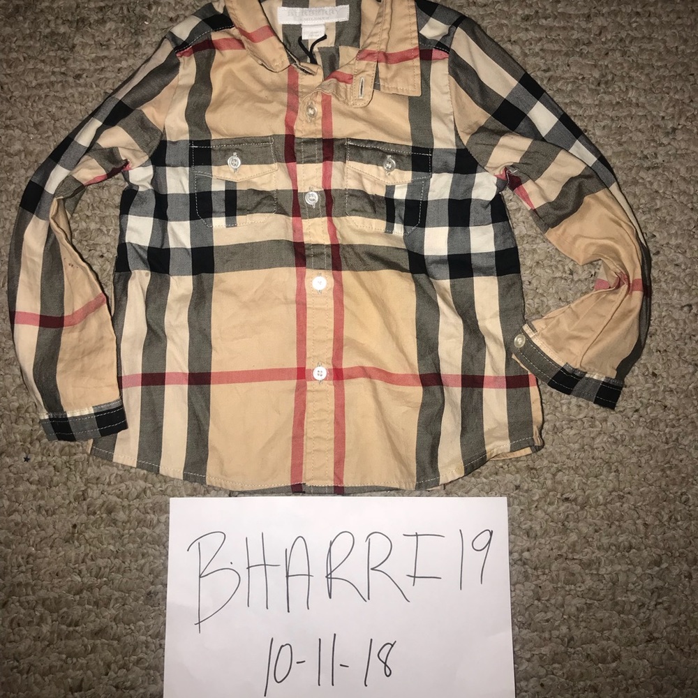 Burberry Baby Long Sleeve Shirt